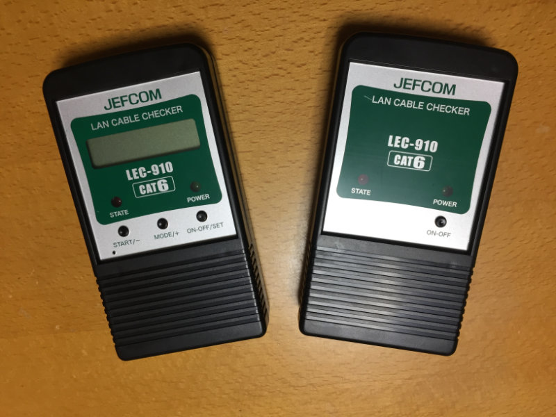 超人気の JEFCOM ジェフコム :LANケーブルチェッカー LEC-910 施工不良を激減させる LAN配線の施工時チェック 